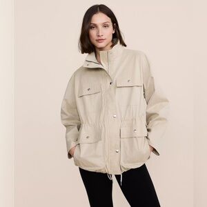 Lou & Grey Beige Utility Hooded Jacket